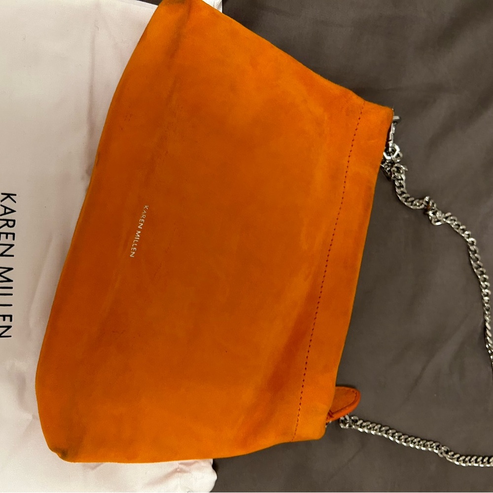 Karen Millen suede leather purse
